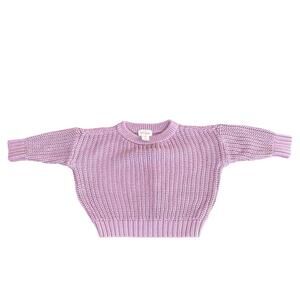 Cat & Jack Purple Crew Neck Knit Sweater | 0-3 months